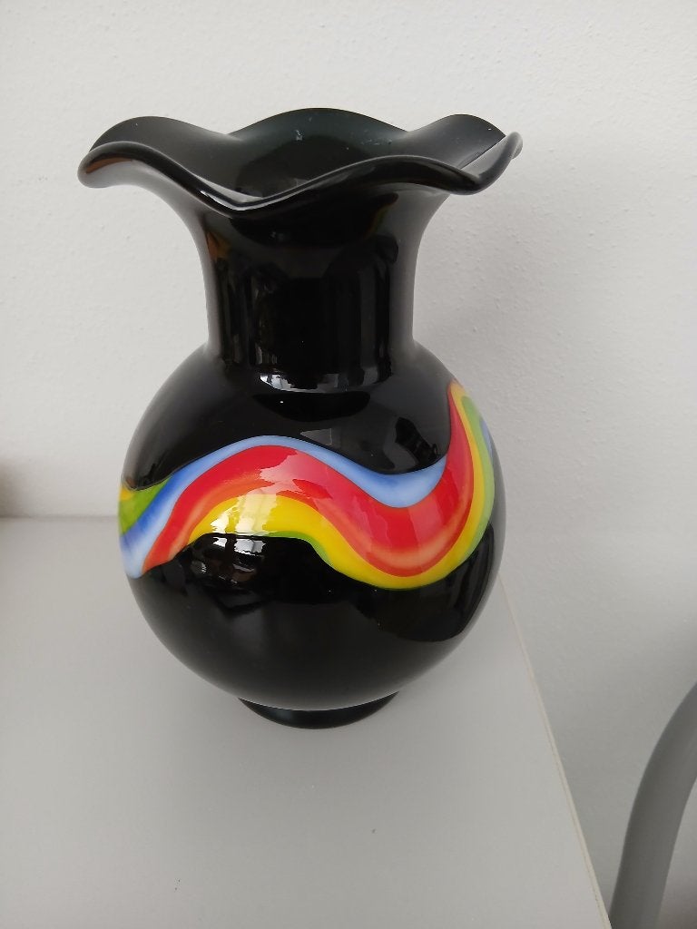 Bloemenvaas van Glas, Huis en Inrichting, Meerkleurig, Ophalen of Verzenden, 22 cm, Glas