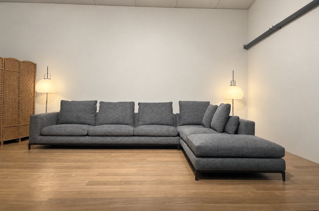 NIEUW GESTOFFEERD Minotti Andersen Hoekbank | NP €25.000