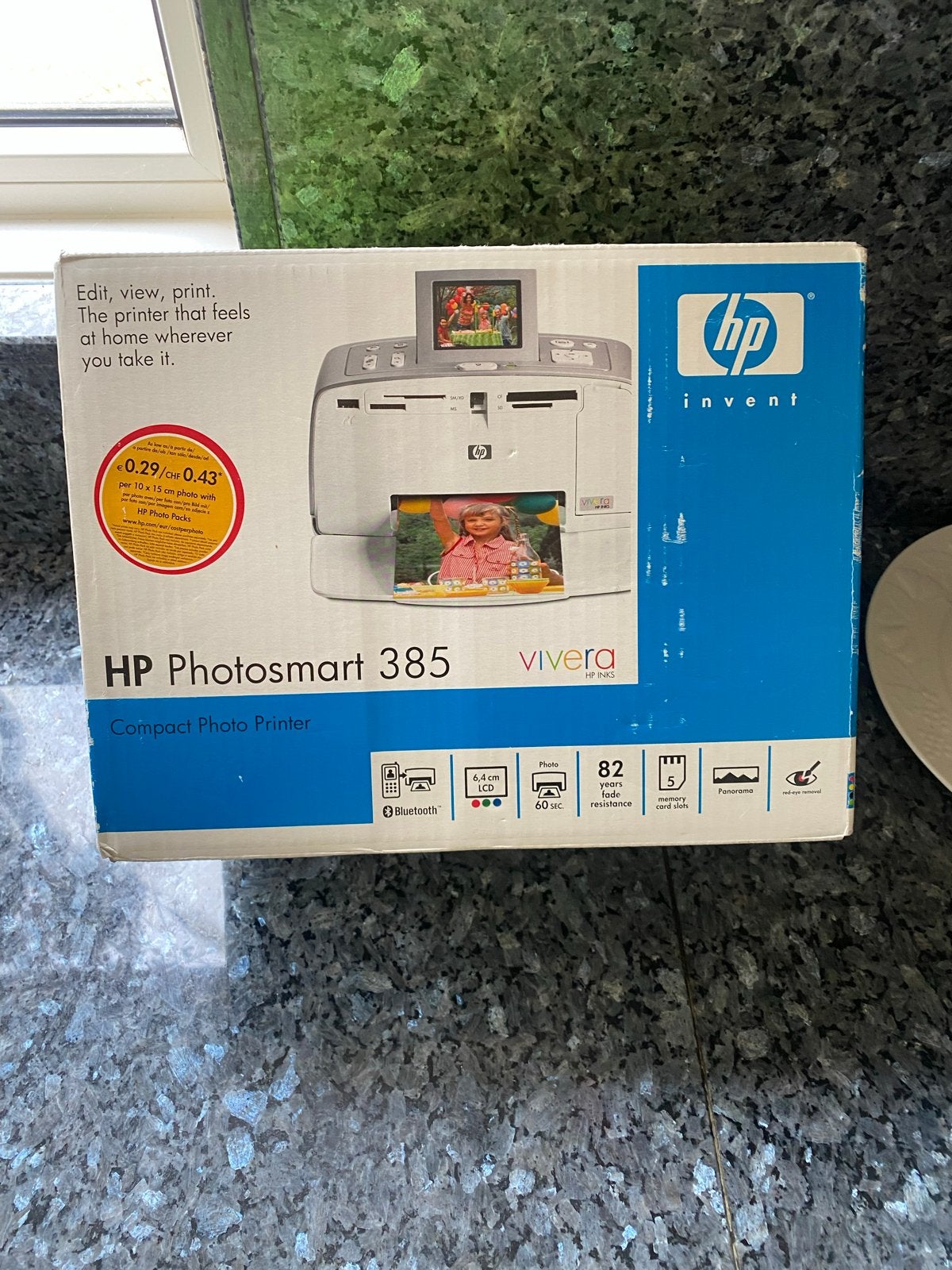 HP Photosmart 385 Compacte Fotoprinter - Nieuw in Doos, Fotoprinter, Inkjetprinter, Ophalen of Verzenden, Draadloos