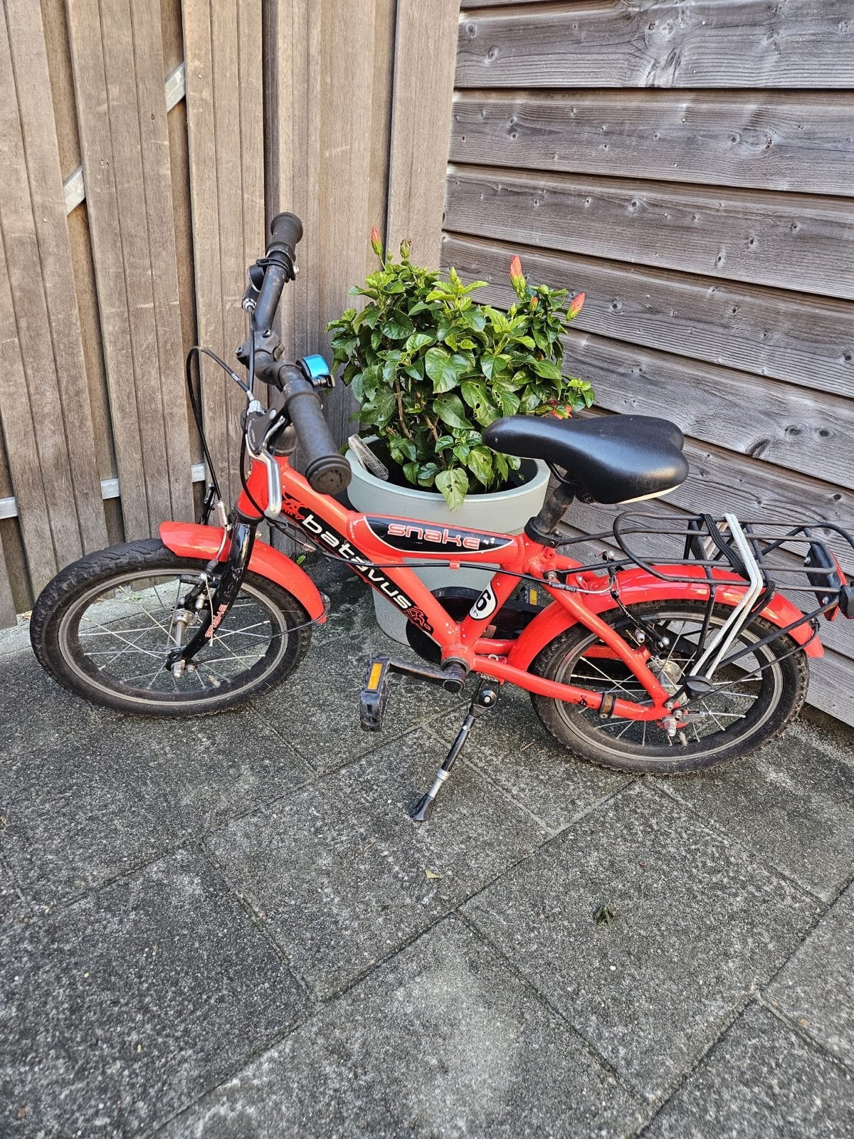 Batavus Snake kinderfiets - 16 inch, Ophalen, Gebruikt, Velgrem, Minder dan 16 inch