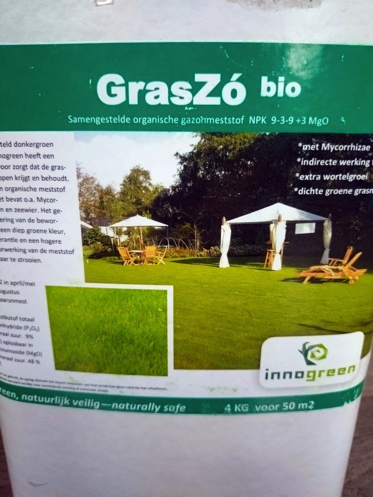 Gazonmest GrasZo 4kg, Ophalen, Nieuw, 20 m² of meer