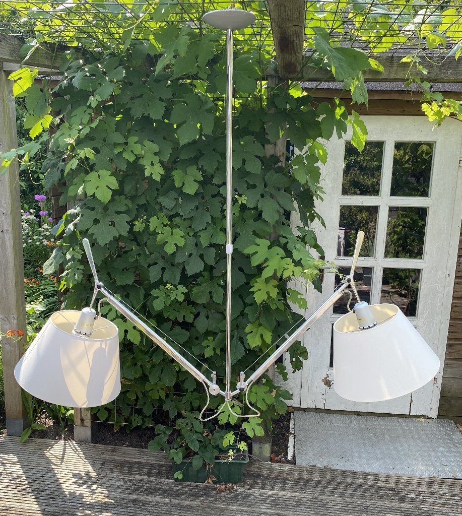 Leuke Artemide Tolomeo Sospensione Due Bracci Hanglamp, Ophalen, Gebruikt, E27 (groot), Metaal