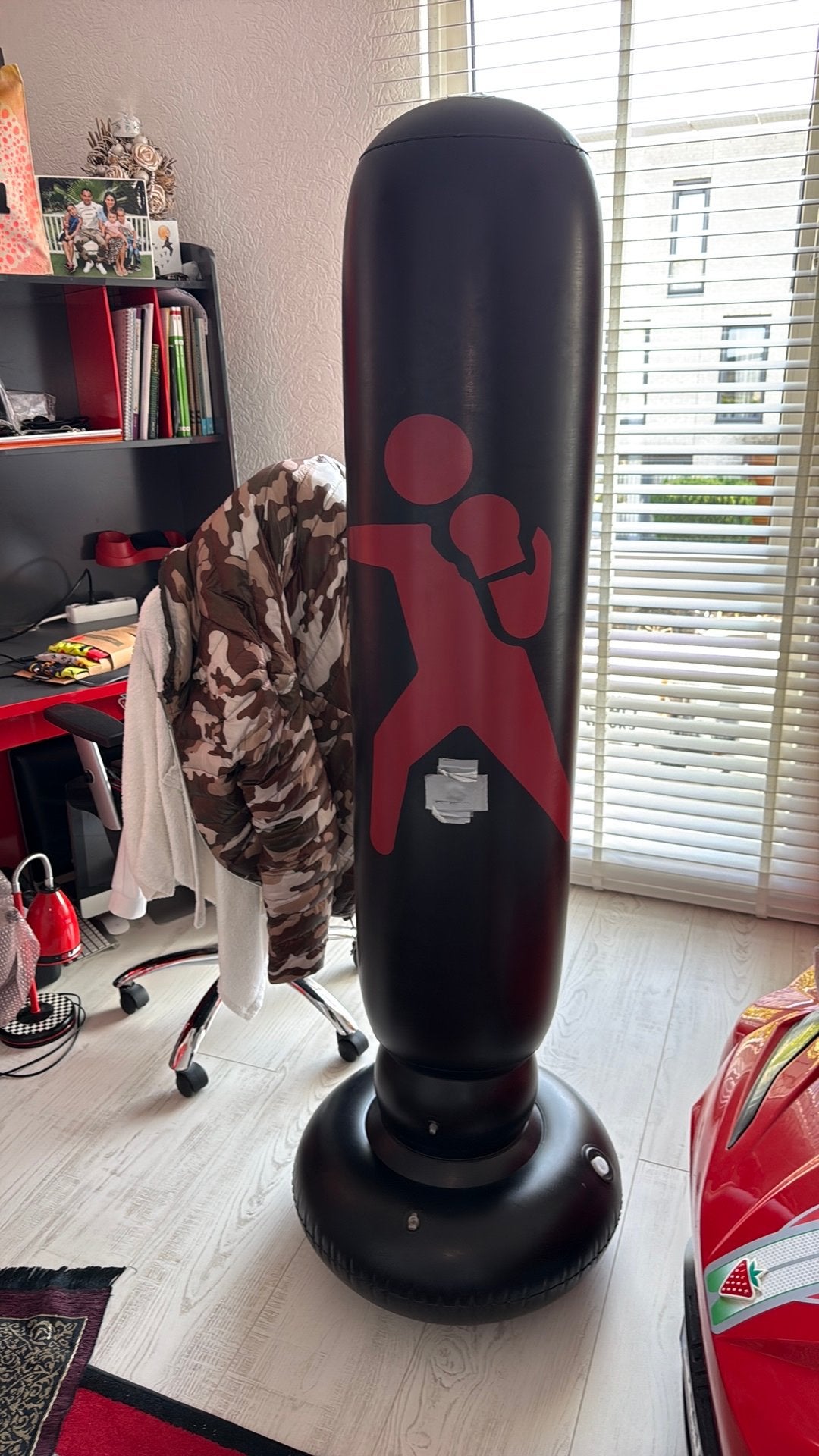 Opblaasbare bokszak en Everlast bitje leuk voor kinderen ✅, Ophalen of Verzenden, Gebruikt, Bokszak
