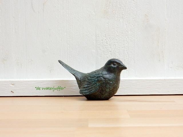 058* Bronzen winterkoning gr. (Boven €75 geen verzendkosten), Ophalen of Verzenden, Nieuw, Overige materialen, Dierenbeeld
