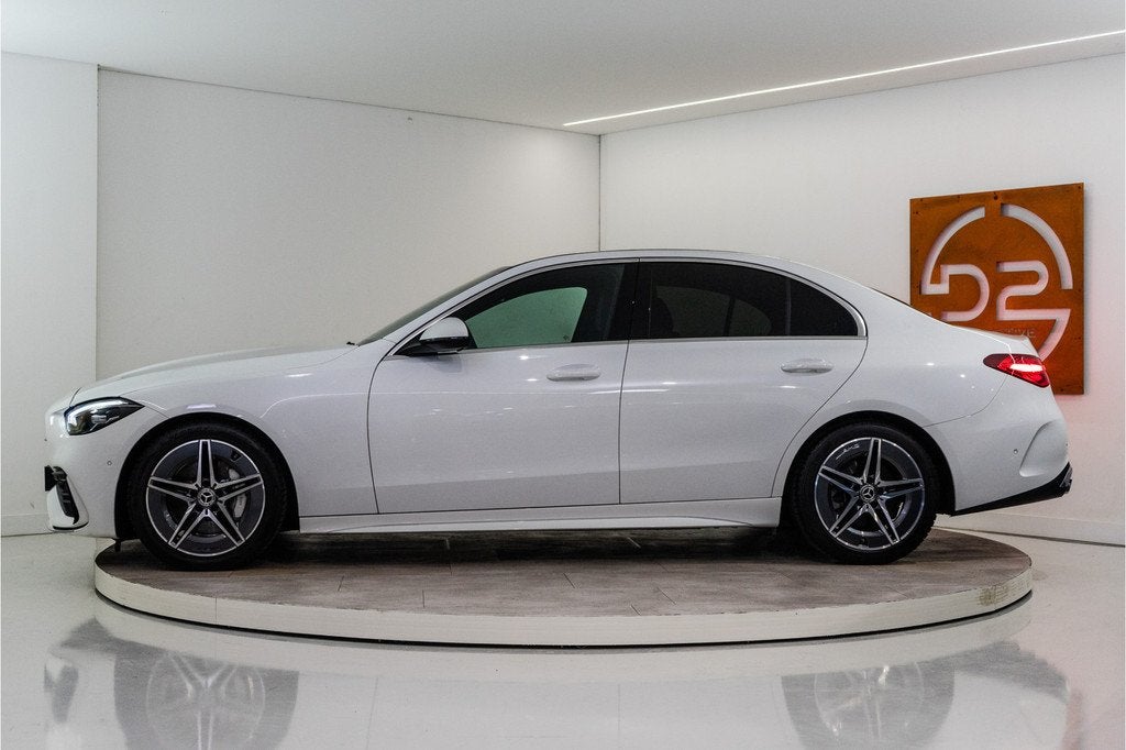 Mercedes-Benz C-Klasse 180 AMG Line 170PK | Sfeer | Carplay, Auto's, Automaat, 12 maanden, 4 cilinders, Wit