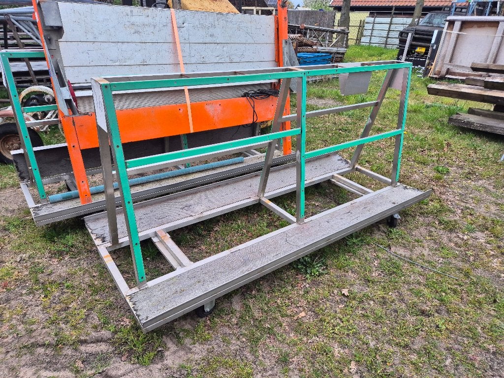 3x RVS Mobiele Glasbok / Platenkar, Doe-het-zelf en Verbouw, Transportwagens, Transportkar, ., 100 liter of meer, Ophalen of Verzenden