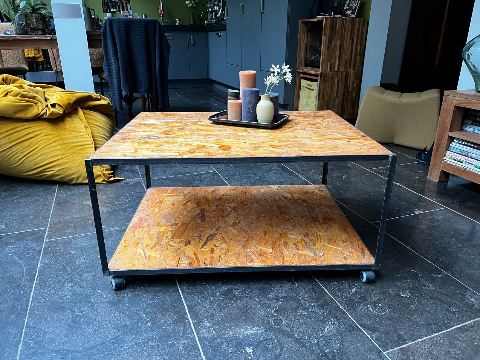 Verrijdbare salontafel, Ophalen, 50 tot 100 cm, 50 tot 100 cm, Zo goed als nieuw