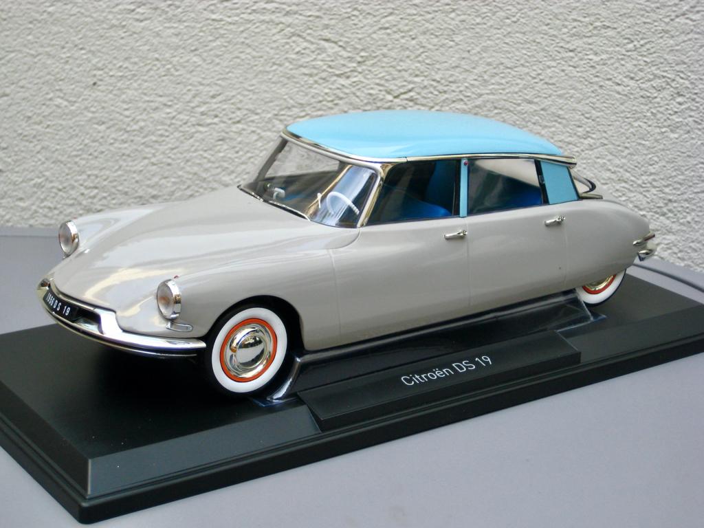 Citroen DS 19 1956 grijs rosé met turquoise dak Norev 1:18, Ophalen of Verzenden, Nieuw, Auto, Norev