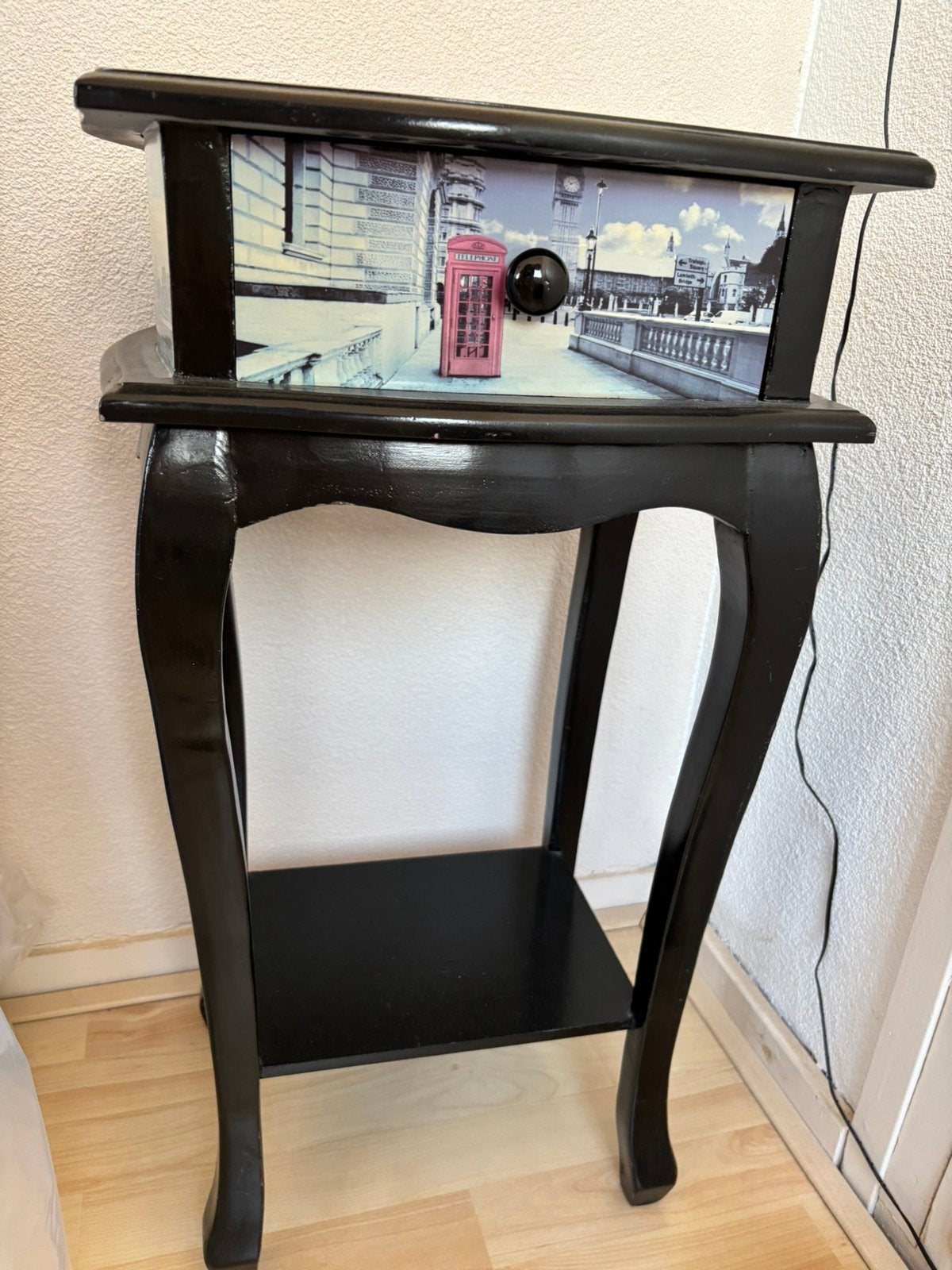 Sidetable zwart Londen, Ophalen, Gebruikt, 50 tot 100 cm, 25 tot 50 cm