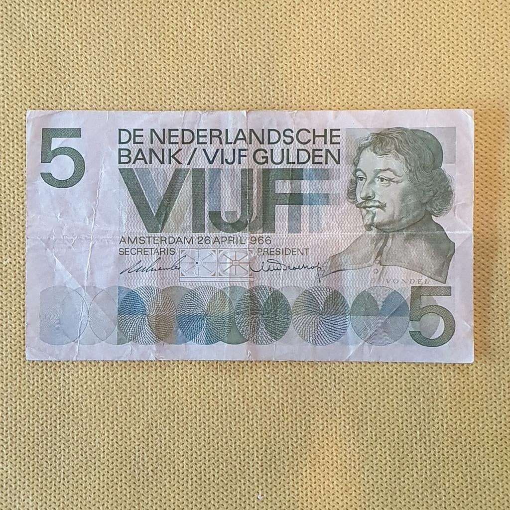 5 Gulden biljet uit 1966, Postzegels en Munten, Bankbiljetten | Nederland, Ophalen of Verzenden