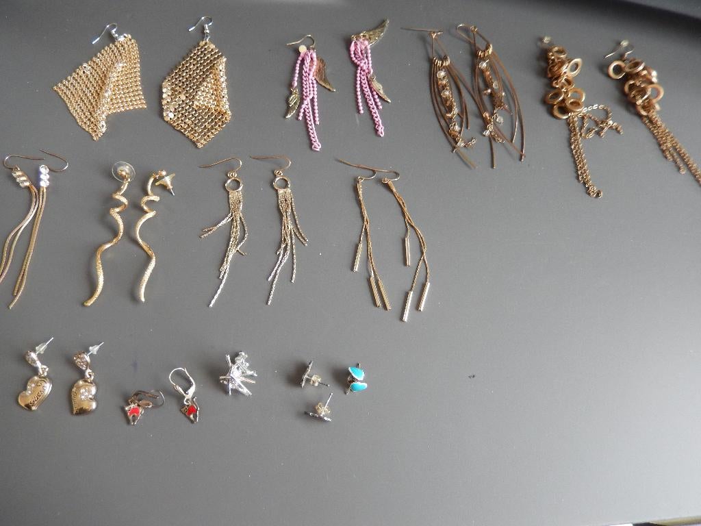 Oorbellen (zgan/gebruikt), Sieraden, Tassen en Uiterlijk, Oorbellen, Ophalen, Gebruikt, Goud, Overige materialen