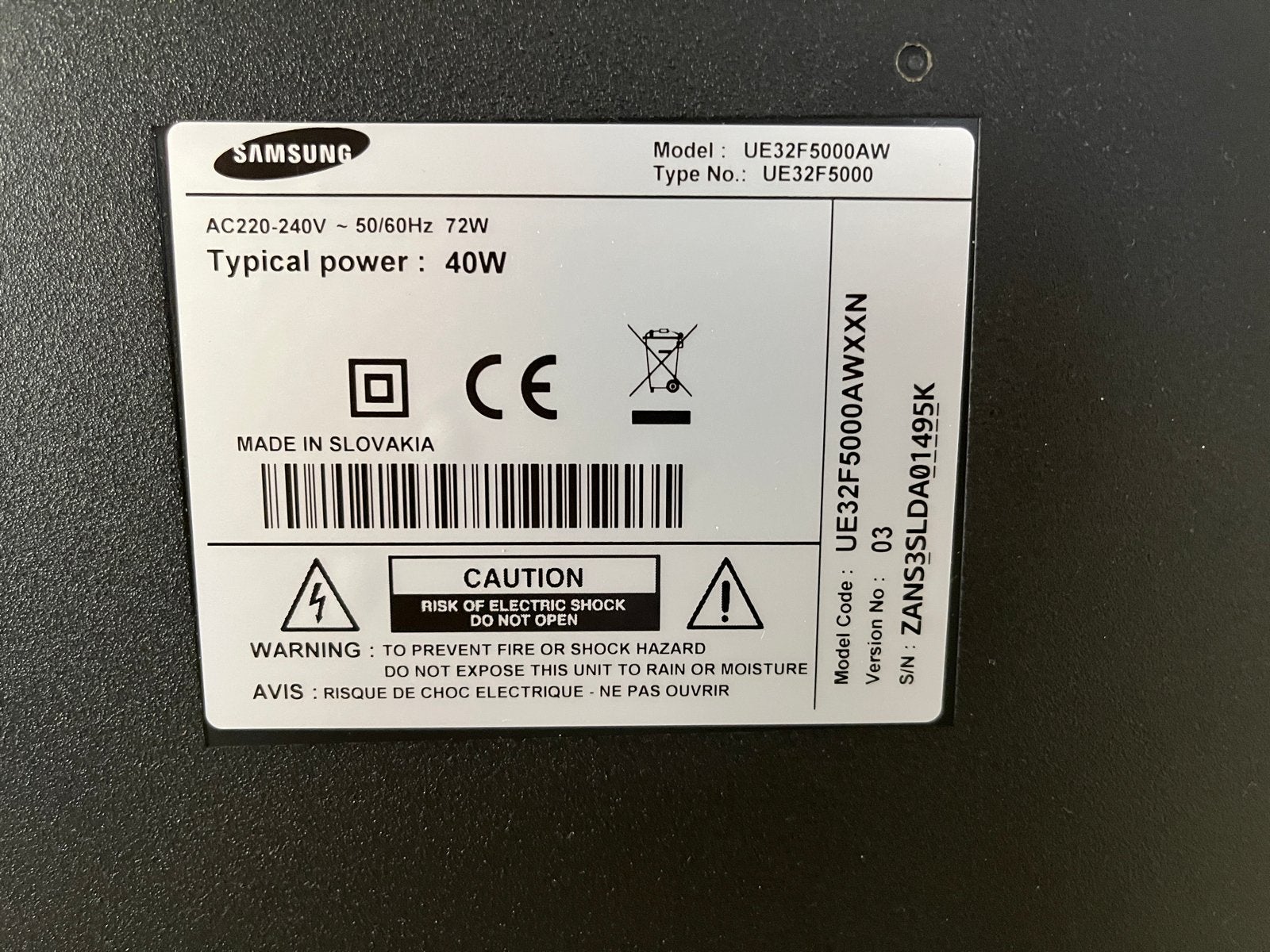Samsung 32 inch TV, Ophalen, 50 Hz, 80 tot 100 cm, Samsung