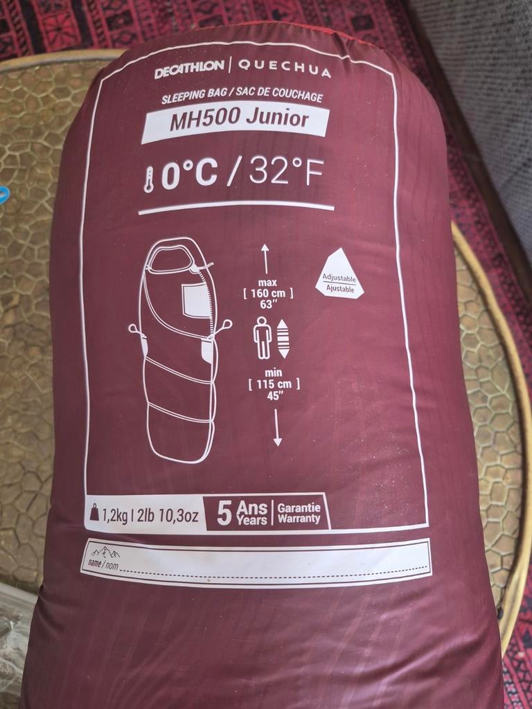 Quechua MH500 Junior Slaapzak 0C - Ideaal voor Kamperen, Ophalen, Zo goed als nieuw