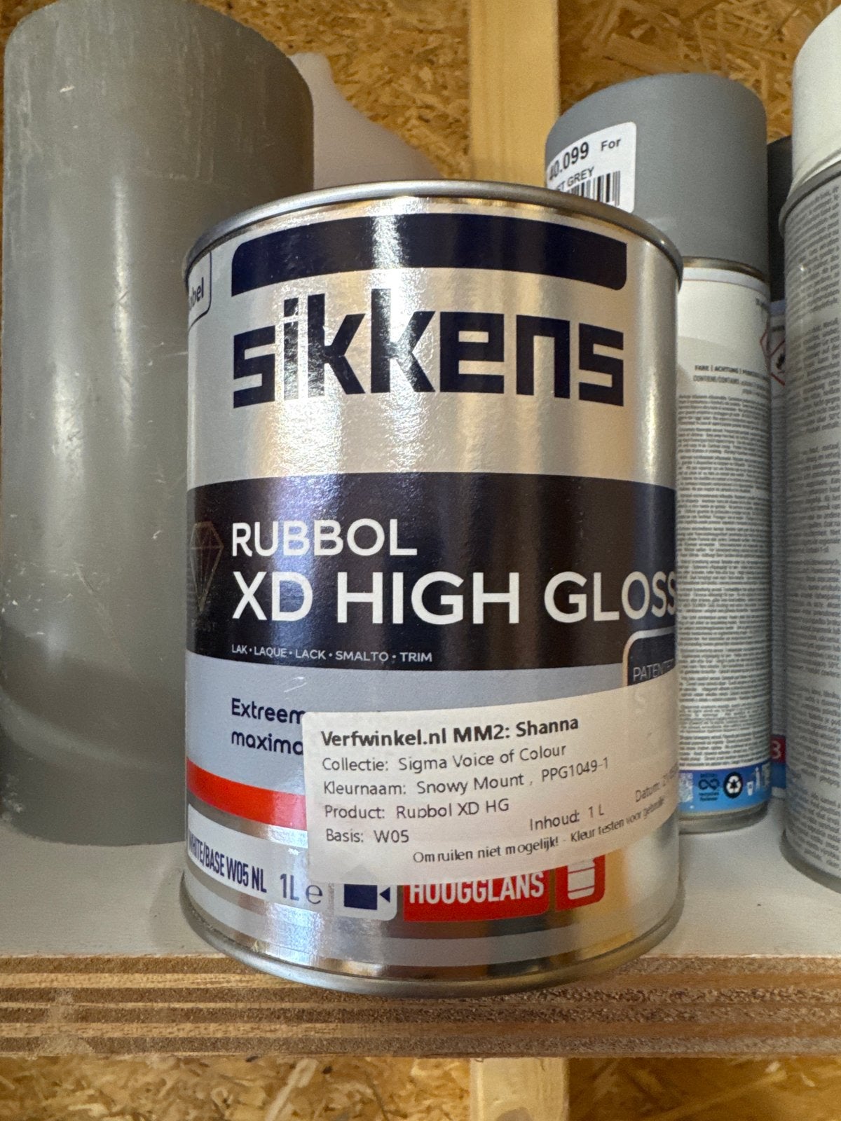 Sikkens Rubbol XD High Gloss Snowy Mount 1L ongeopend, Overige kleuren, Nieuw, Ophalen of Verzenden, Lak