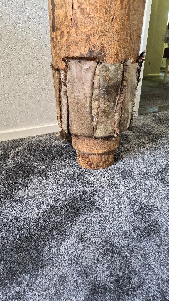 Originele handgemaakte traditionele Afrikaanse houten drum, Ophalen, Gebruikt, Trommel