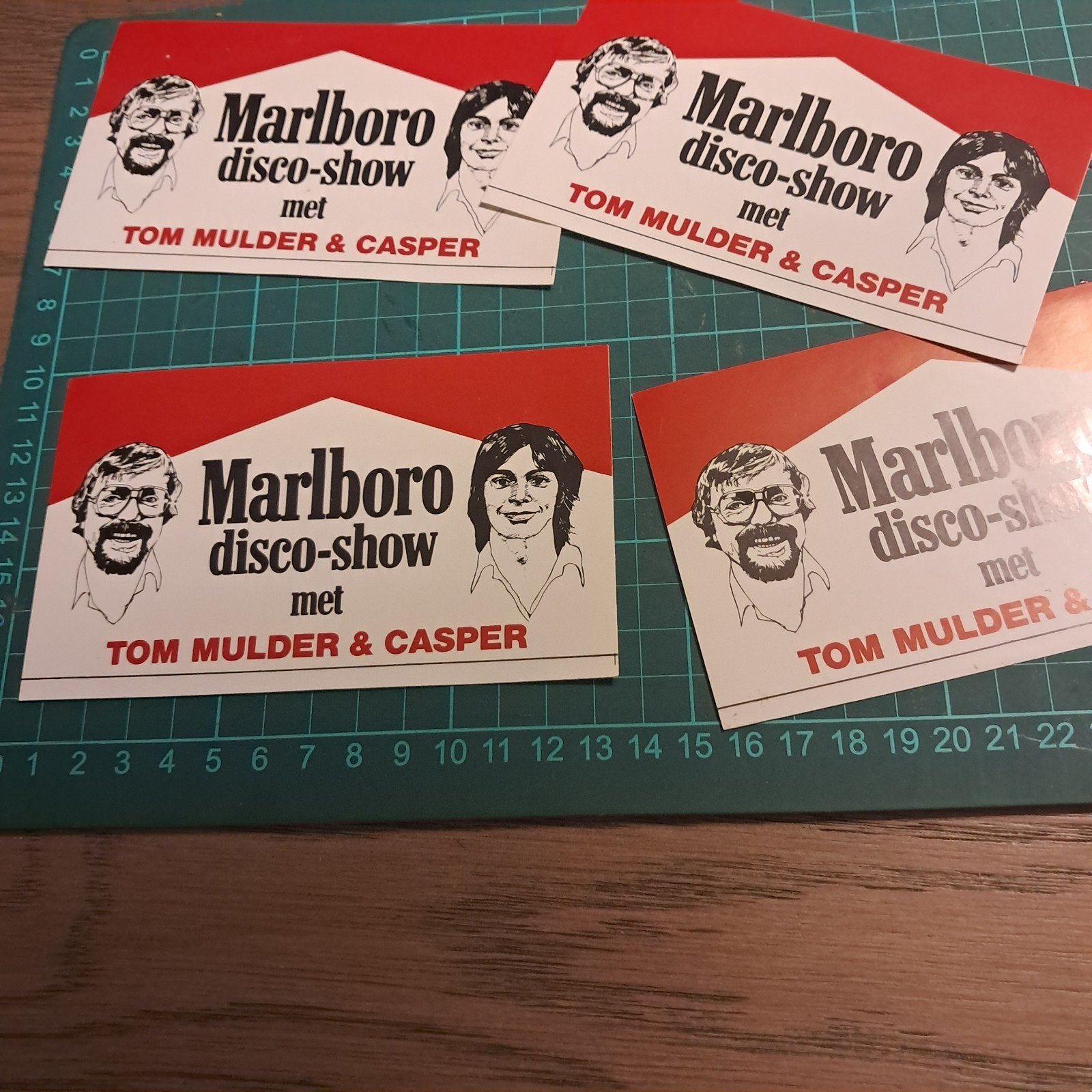 Vintage Marlboro disco-show stickers jaren '80, Ophalen of Verzenden