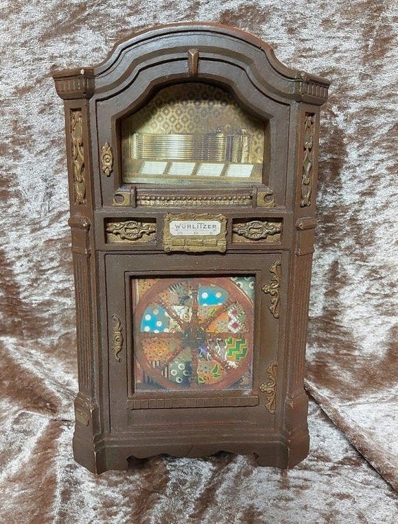 Wurlitzer Jukebox Spaarpot - Vintage Decoratie, Ophalen of Verzenden