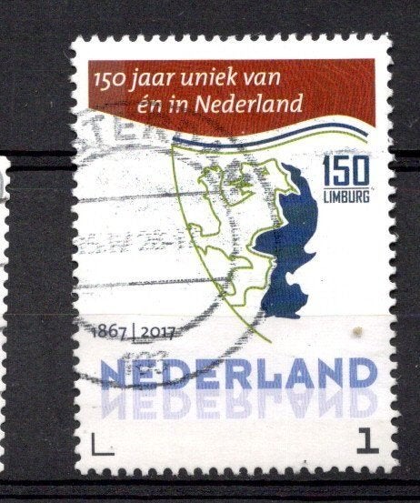 gestempelde zegel. Persoonlijke: Limburg uit velletje van 2, Ophalen of Verzenden, Na 1940, Gestempeld
