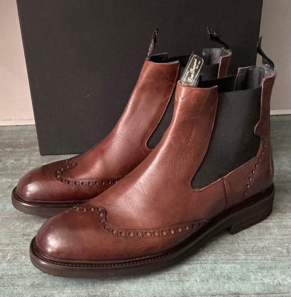 Floris van Bommel. Leren laarzen. Mt 45 1/2. Nieuw!!!, Kleding | Heren, Bruin, Boots, Floris van Bommel, Nieuw