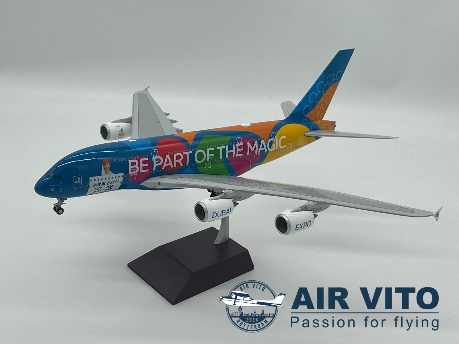Airbus A380 Emirates A6-EES "Destination Dubai" 1:200, Schaalmodel, Nieuw, Ophalen of Verzenden, Air vito