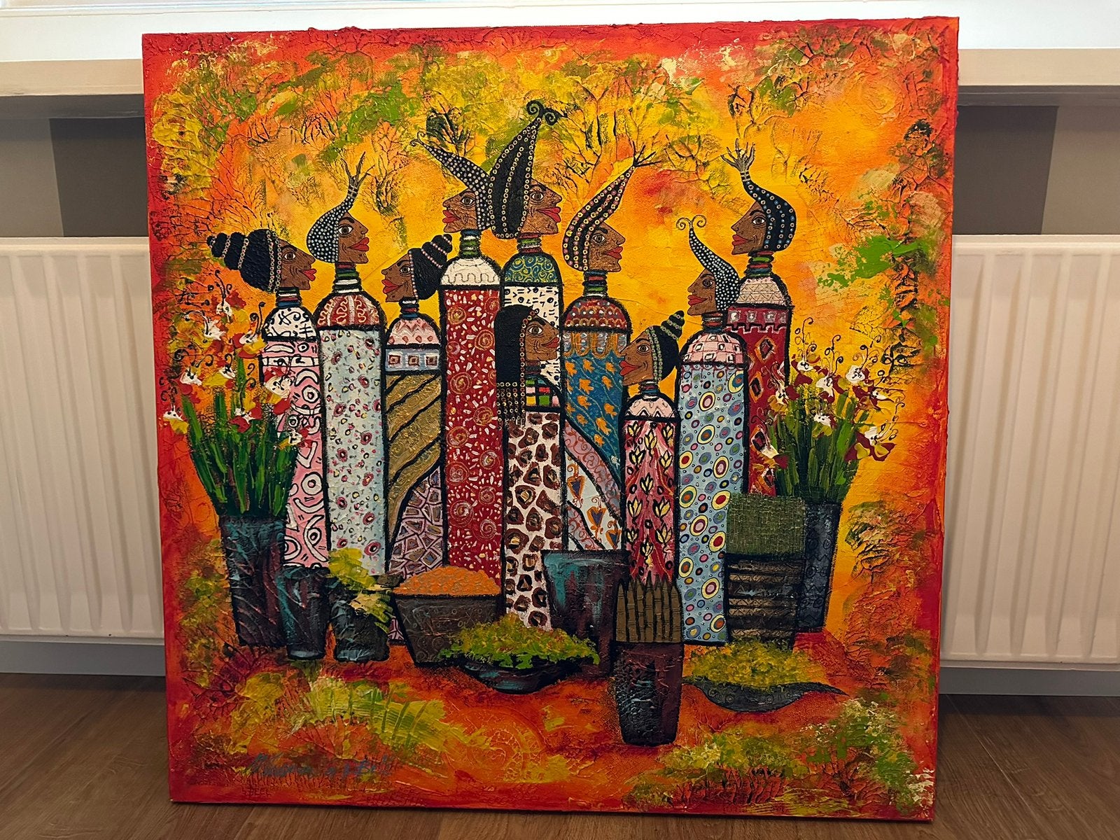 2 Originele kleurige canvasdoeken van Tatyana Murova, Ophalen