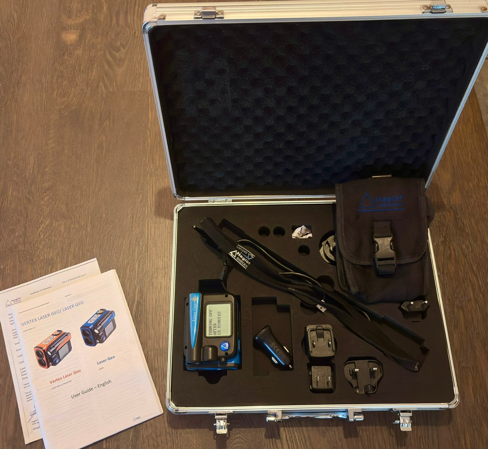 Haglof Laser Geo compleet in koffer, Verzenden, Gebruikt, Overige meters