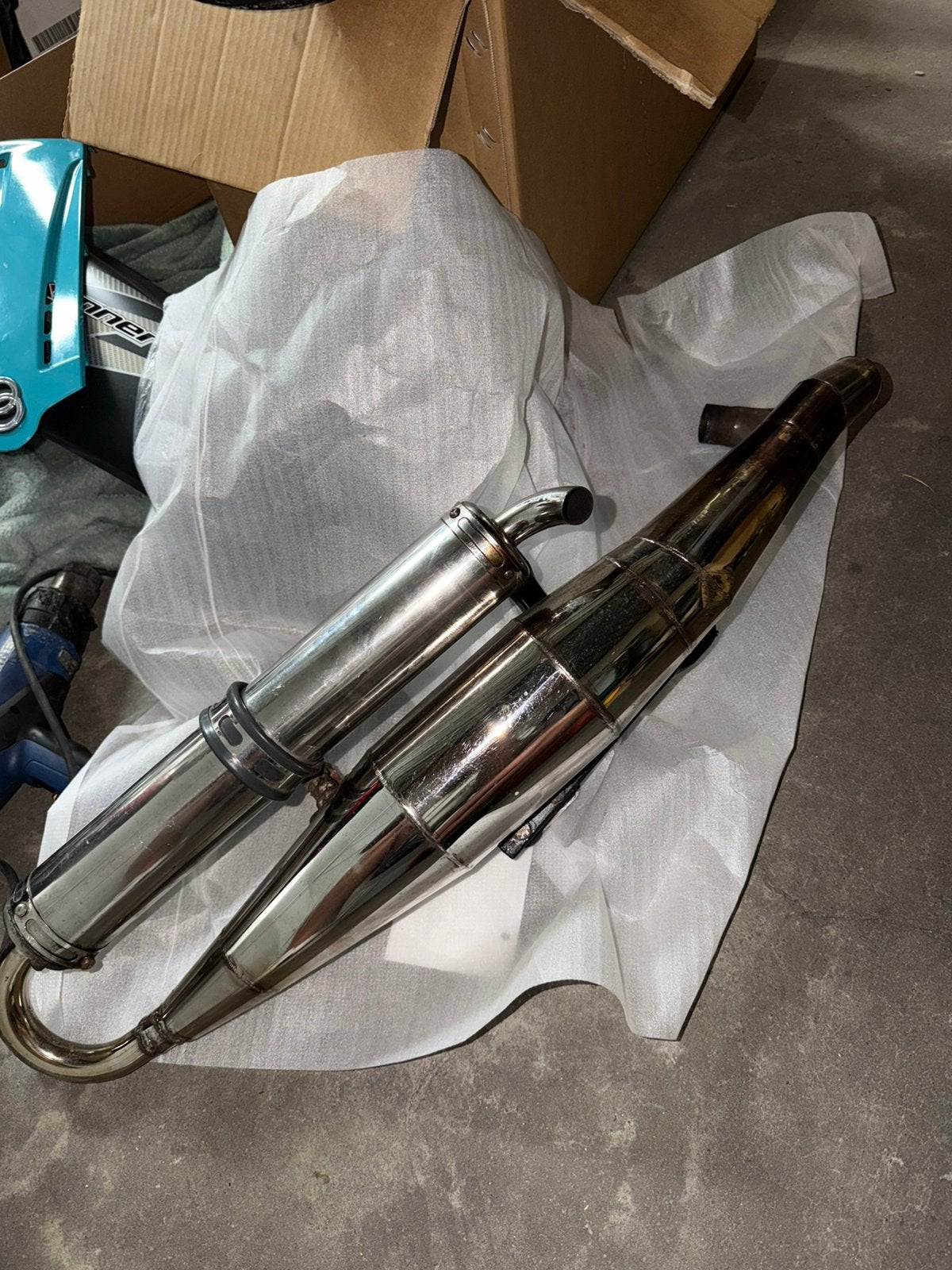 Scorpion 180cc uitlaat, Ophalen