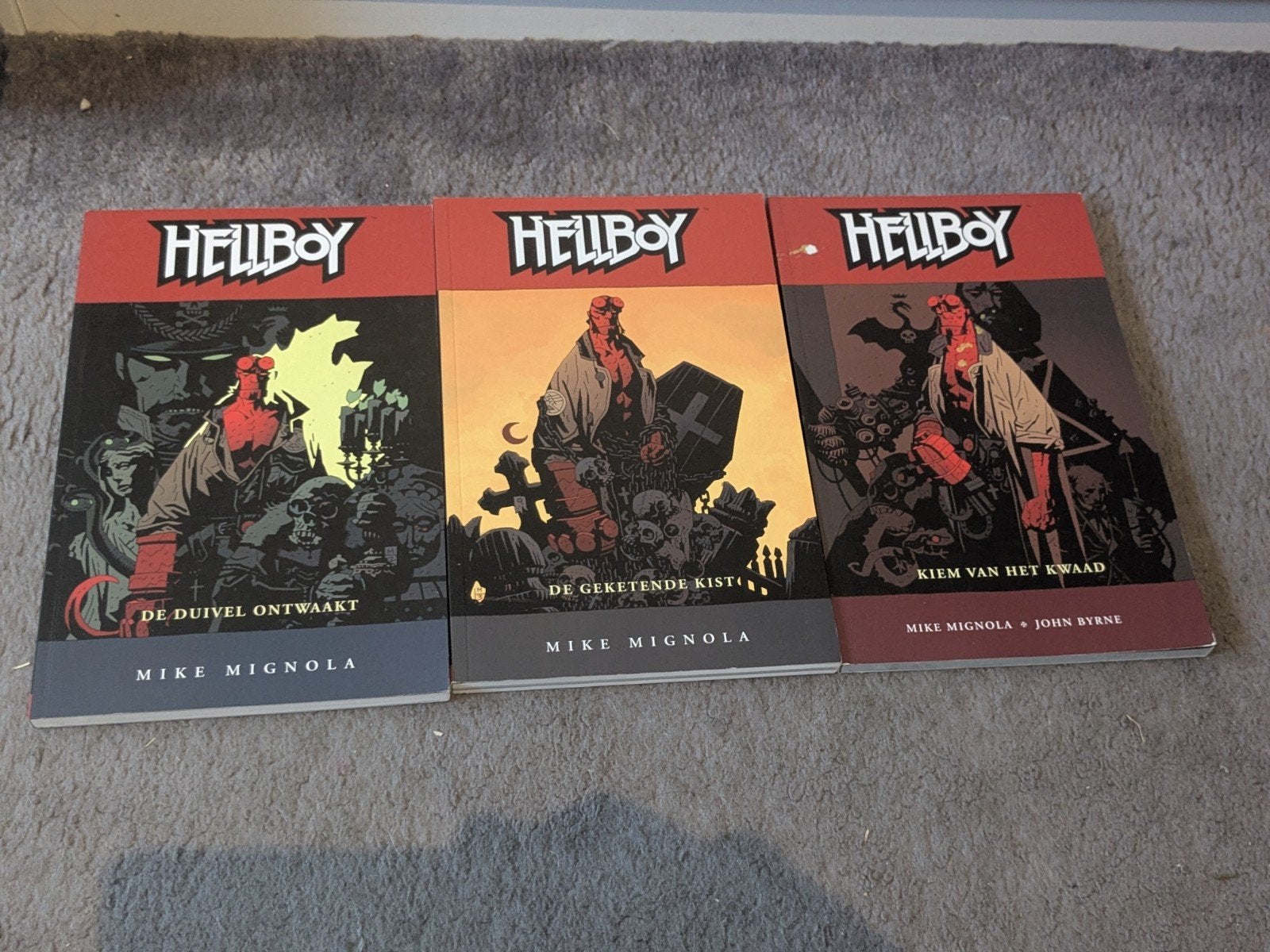 Hellboy 1-3 Nederlands Mike Mignola complete set, Ophalen of Verzenden, Gebruikt, Gelijkstroom, Overige merken