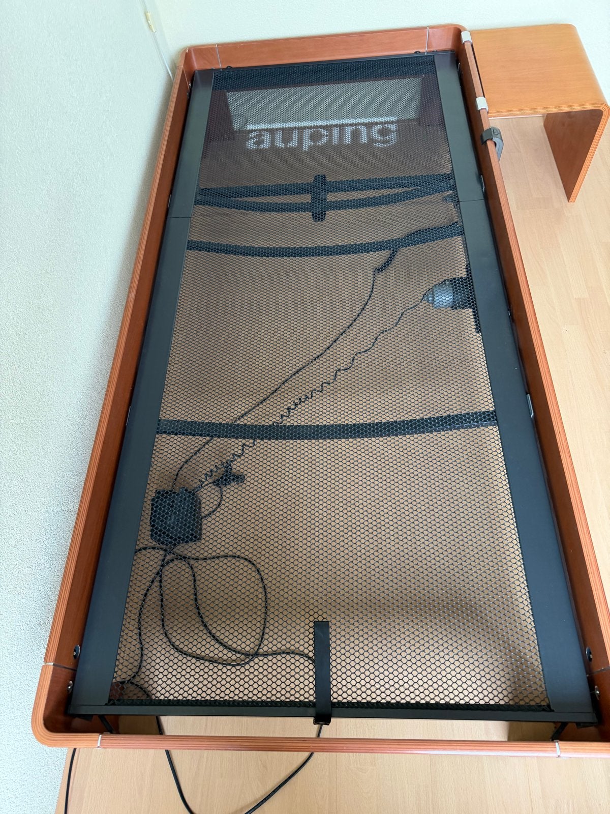 Auping Auronde 90x200 Elektrish 1N, Ophalen, 90 cm, Eenpersoons, Bruin