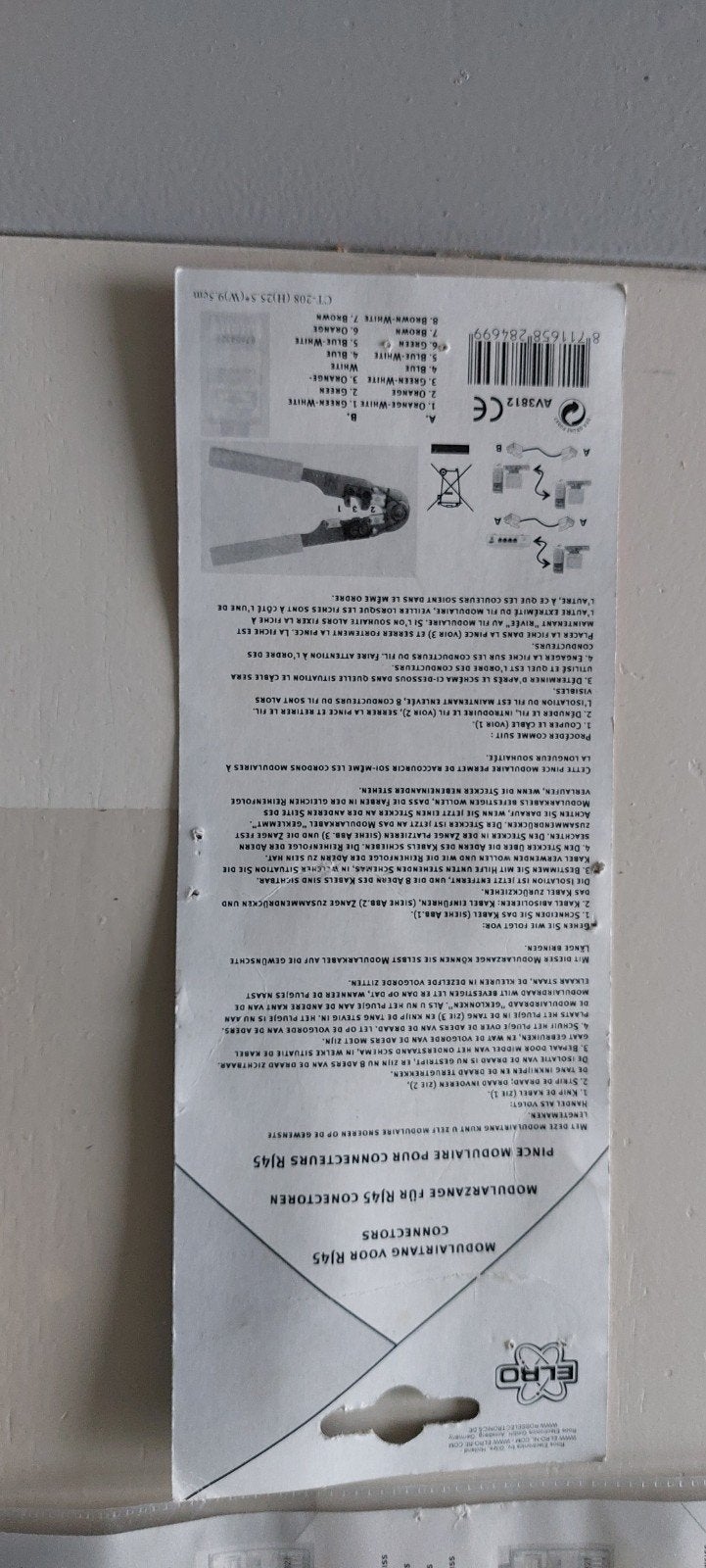 Modulaire tang voor RJ45 connectoren, Ophalen, Zo goed als nieuw