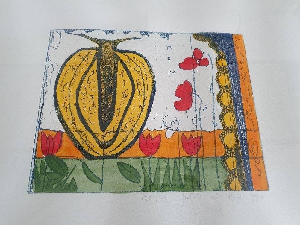 Ets van lukie de Bree, Ophalen, 65 cm, Ingelijst, Flora en Fauna
