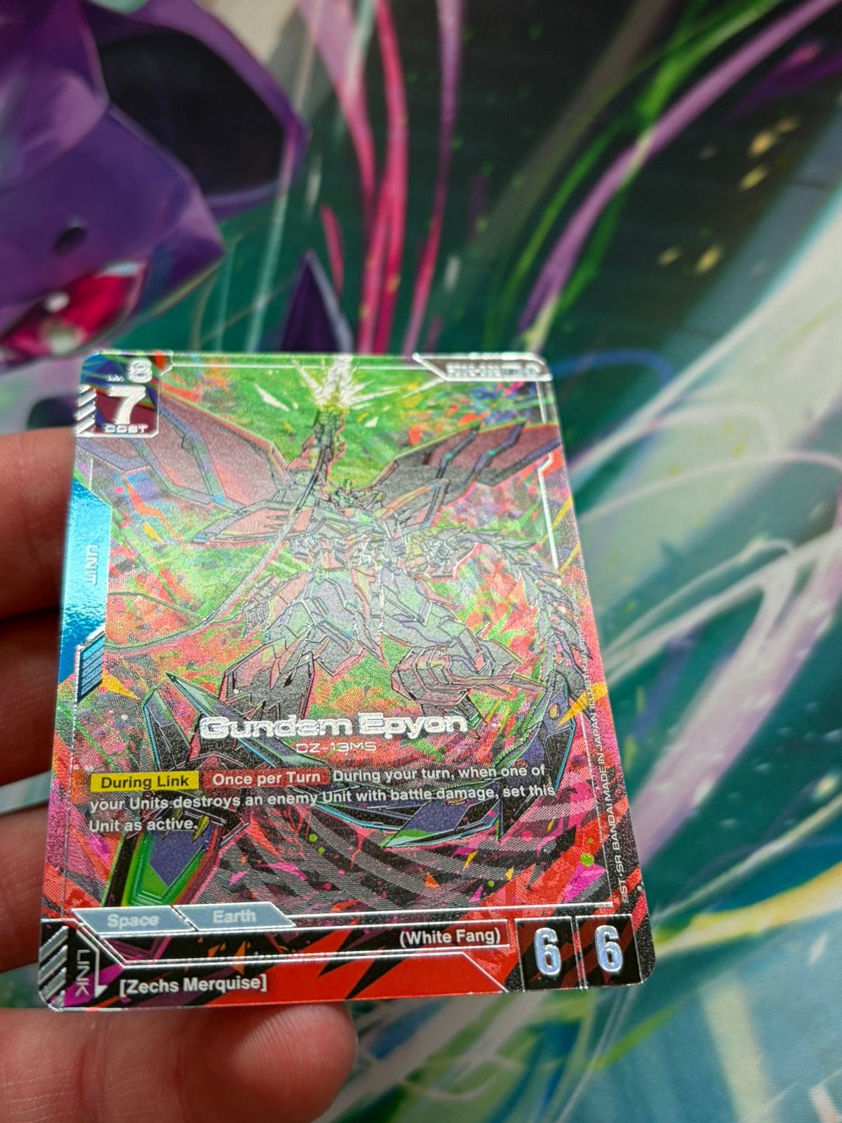 Gundam Epyon (LR+) GD-02 Dual Impact – Gundam Card Game, Ophalen of Verzenden, Zo goed als nieuw, Foil