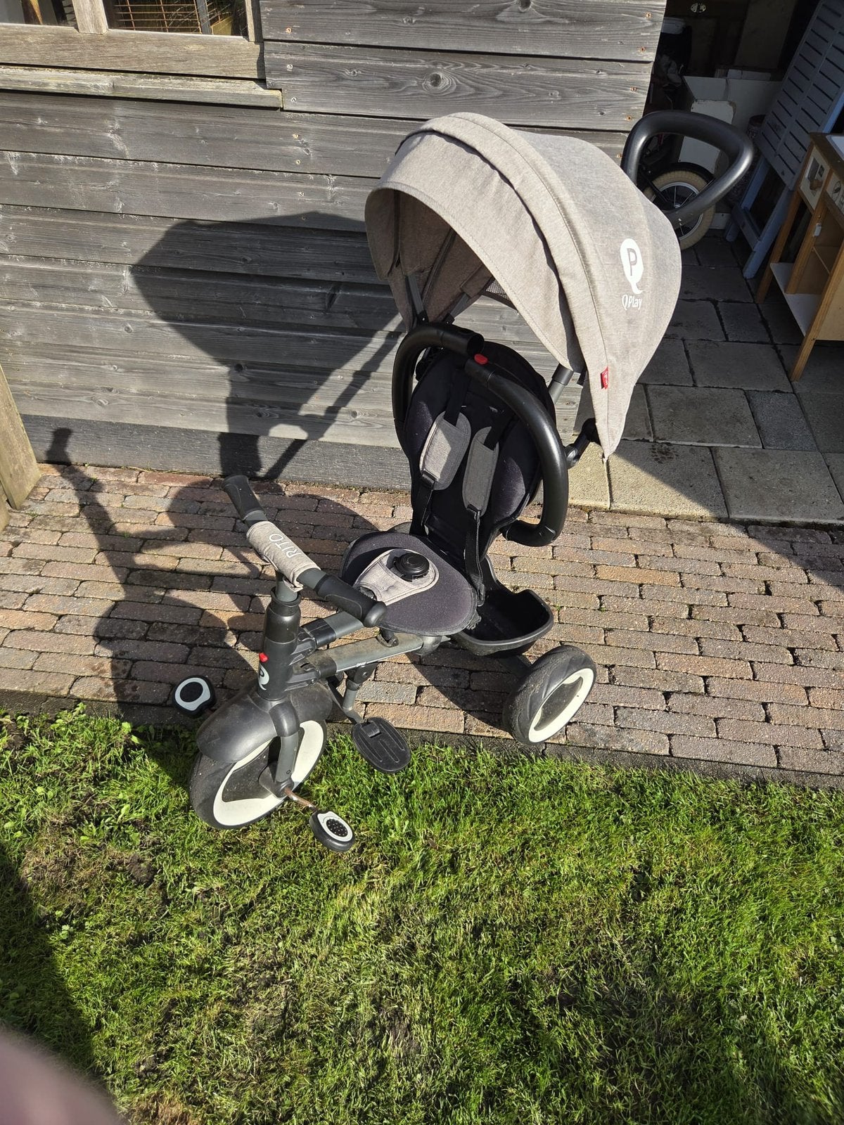 Qplay rito driewieler met duwstok, Ophalen, Gebruikt, Minder dan 16 inch