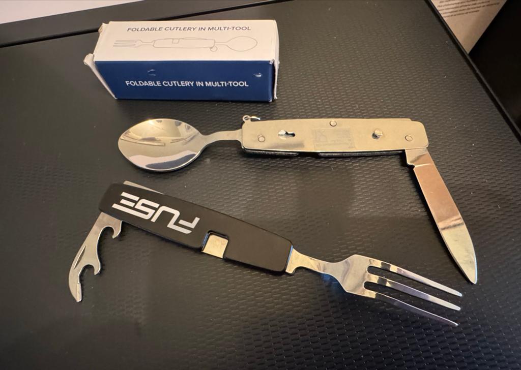 Inklapbaar bestek in multitool, Ophalen of Verzenden, Nieuw, Rvs of Chroom