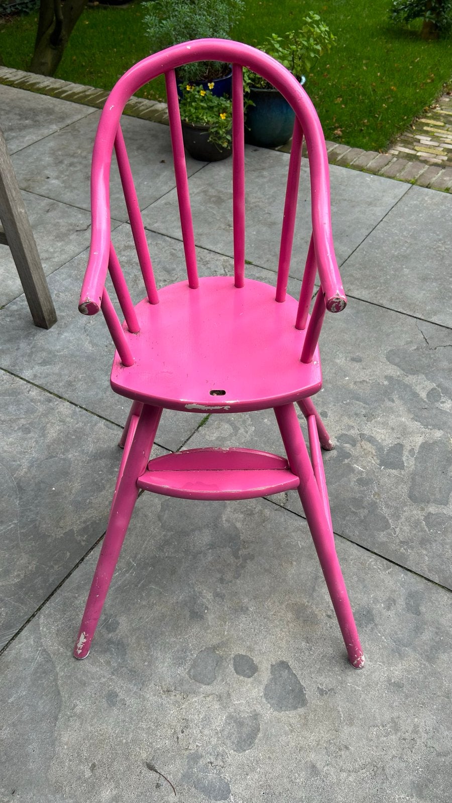 Houten kinderstoel/ peuterstoel roze, Kinderen en Baby's, Ophalen, Gebruikt, Overige typen