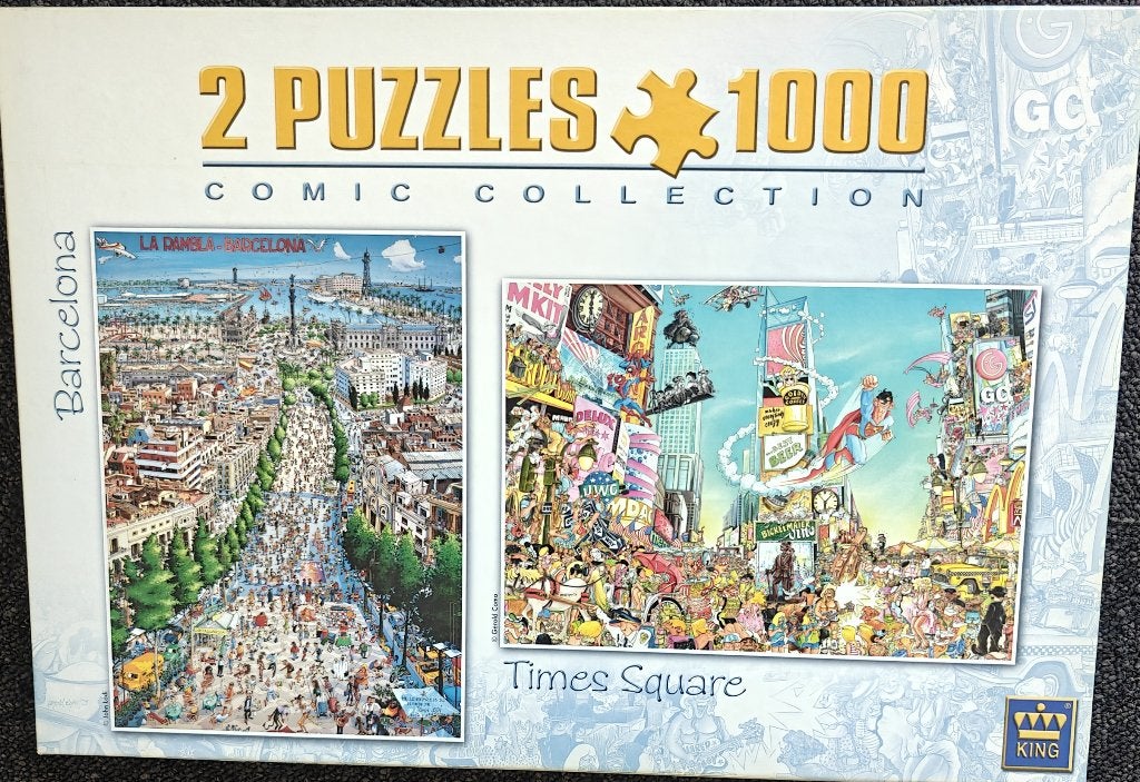 King- 2 puzzels in Comic Collection, Ophalen of Verzenden, 500 t/m 1500 stukjes, Gebruikt, Legpuzzel