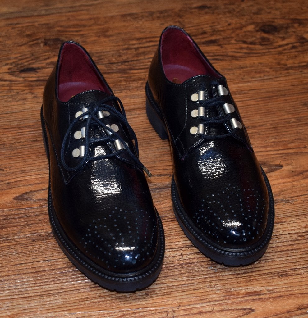 Fred de la Bretoniere - glans leren veterschoenen - maat 37, Kleding | Dames, Schoenen, Zwart, Nieuw, Ophalen of Verzenden, Fred de la Bretoniere