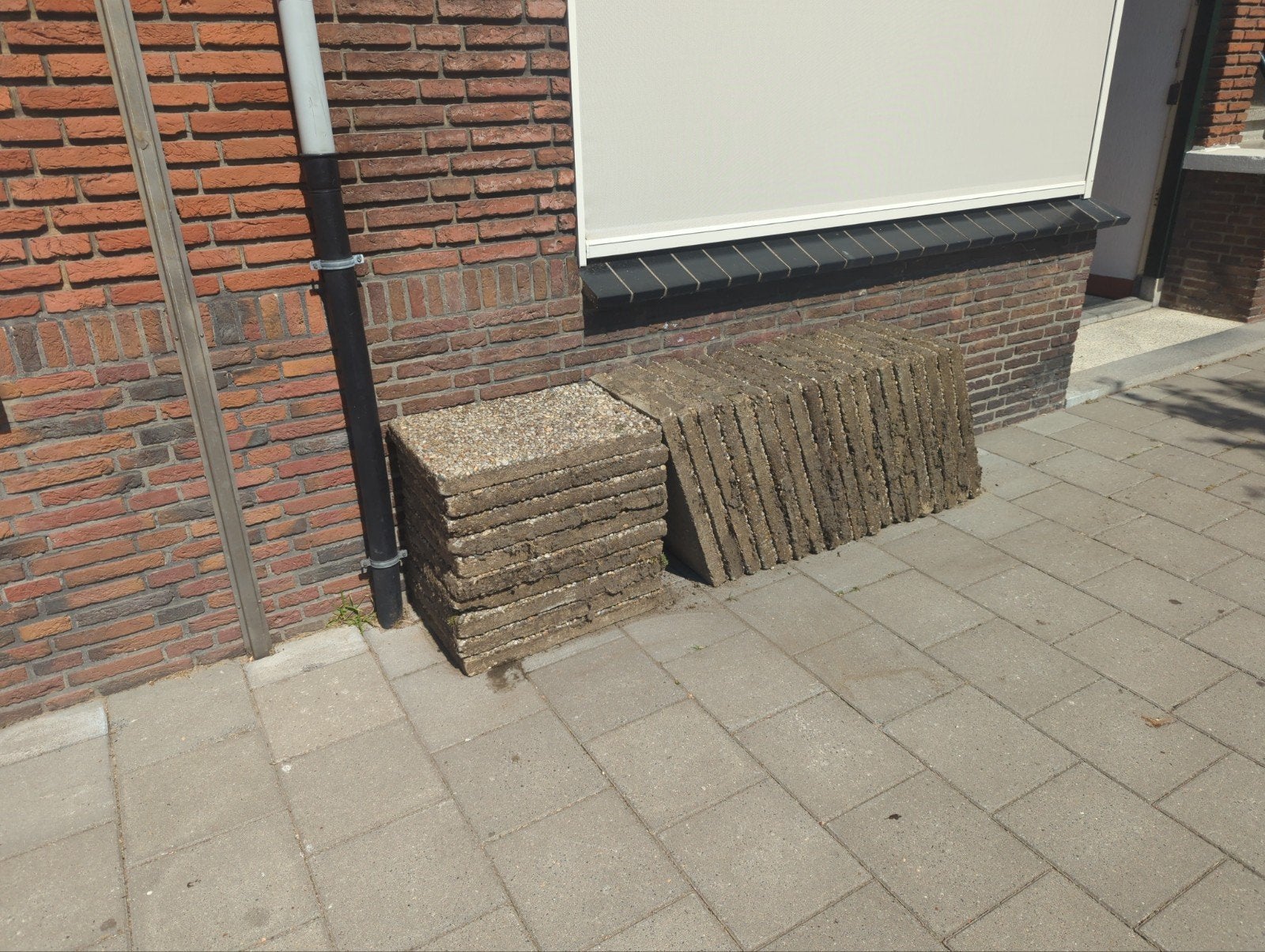 grindtegels 60x40 gratis 29x, Tuin en Terras, Tegels en Klinkers, Ophalen, Gebruikt, Beton, Terrastegels