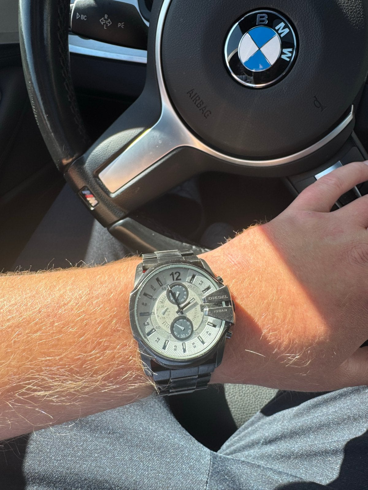 Diesel Mega Chief DZ4282 herenhorloge, Overige merken, Staal, Gebruikt, Staal