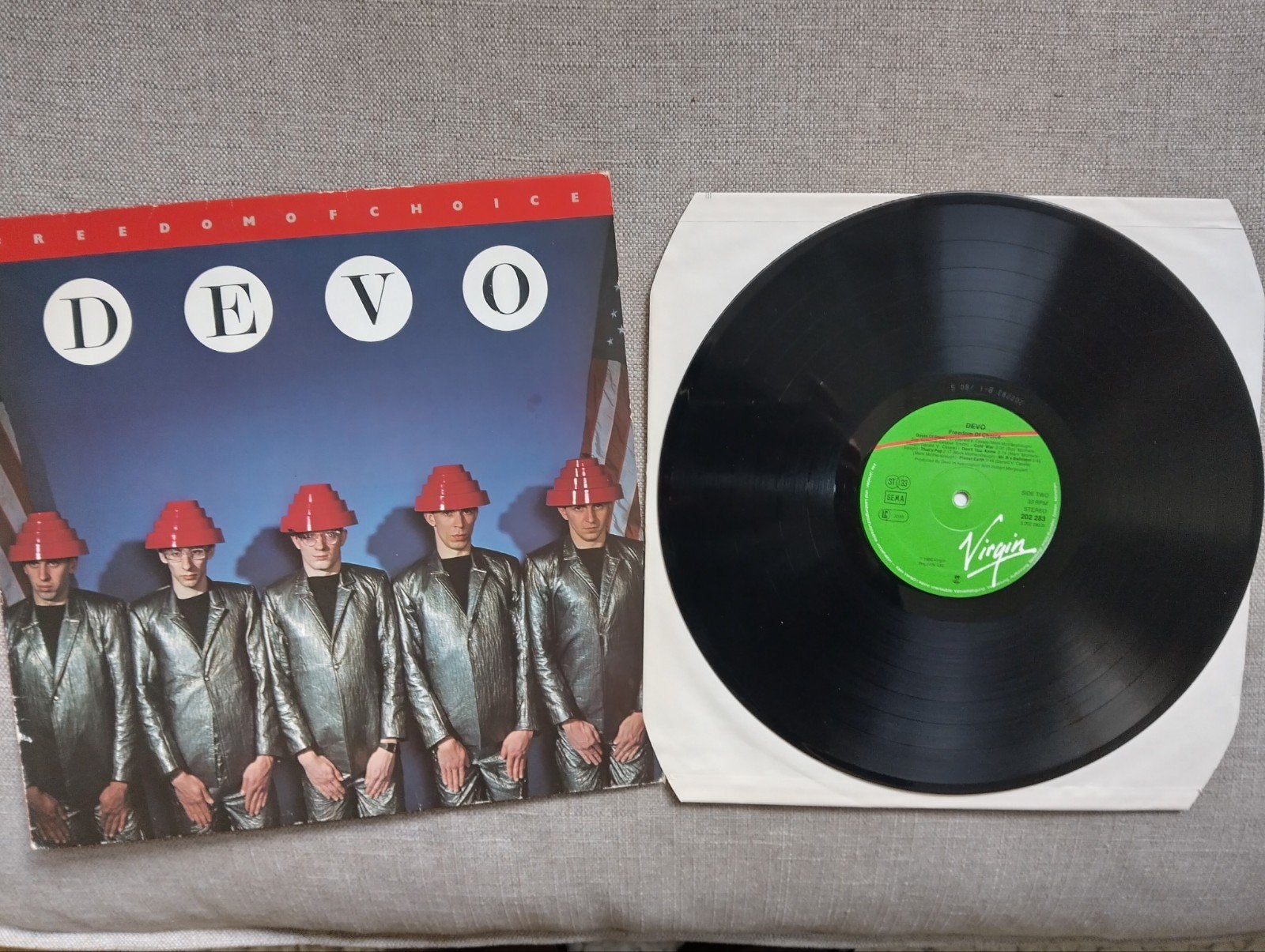 DEVO - Freedom of Choice LP (Virgin Records), Cd's en Dvd's, LP, Gebruikt, Electronic Rock, Ophalen of Verzenden