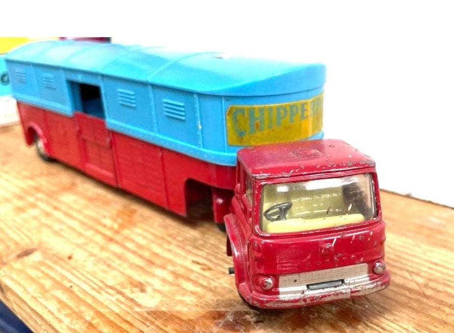 Vintage Corgi Major Toys Bedford Truck met Paardentrailer, Ophalen of Verzenden