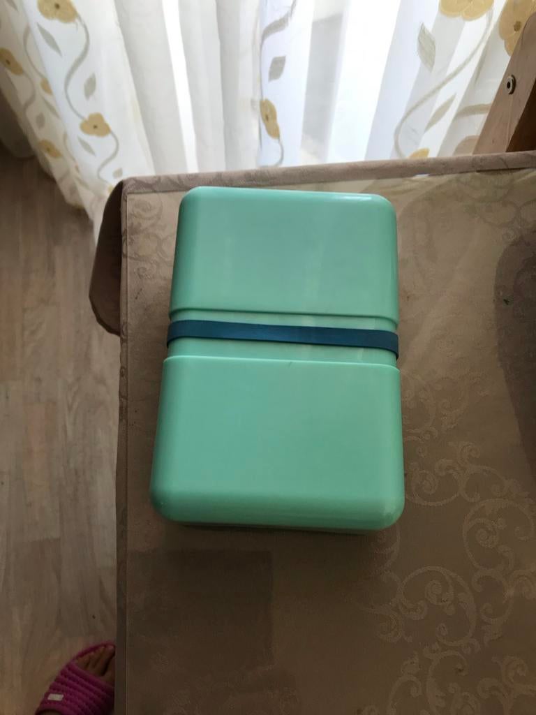 Broodtrommel - Groen/Blauw, Huis en Inrichting, Ophalen of Verzenden, Zo goed als nieuw