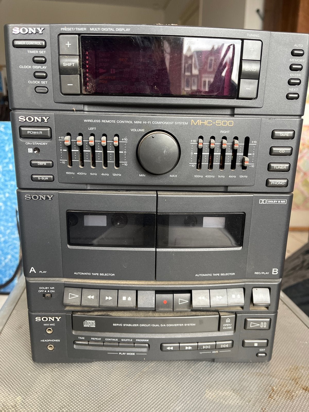 Sony MHC-500 Mini Hi-Fi Component Systeem, Ophalen, Gebruikt, Cassettedeck, Losse componenten