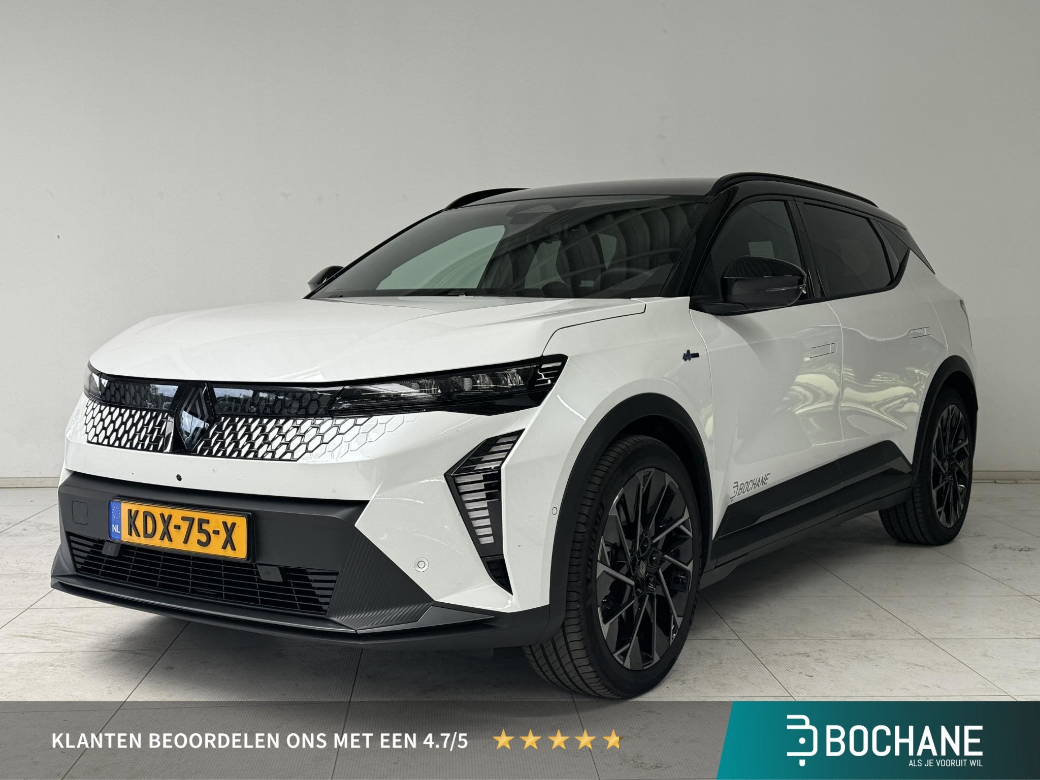 Renault Scenic E-Tech EV87 long range esprit Alpine | DEMO |, Met garantie (alle), Leder en Stof, Wit, 625 km