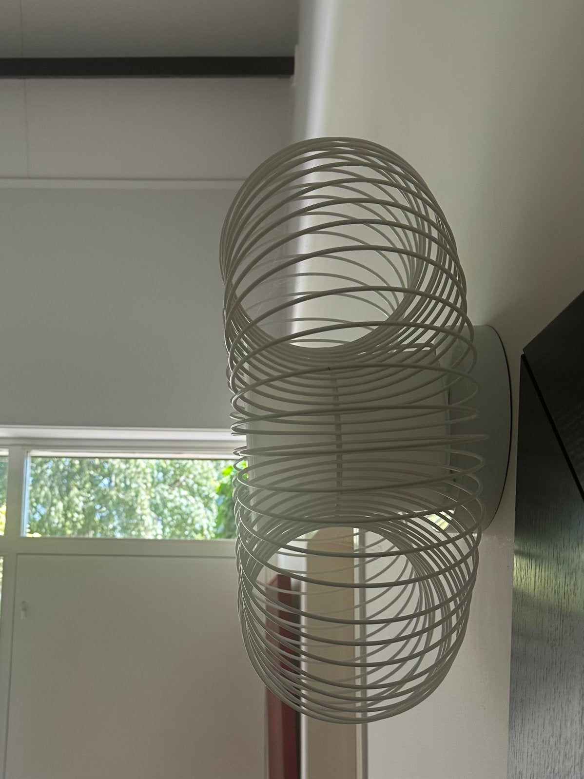 Hal wandlamp wit diepte 25 cm diameter 55cm, Ophalen of Verzenden, Zo goed als nieuw, Glas, Modern
