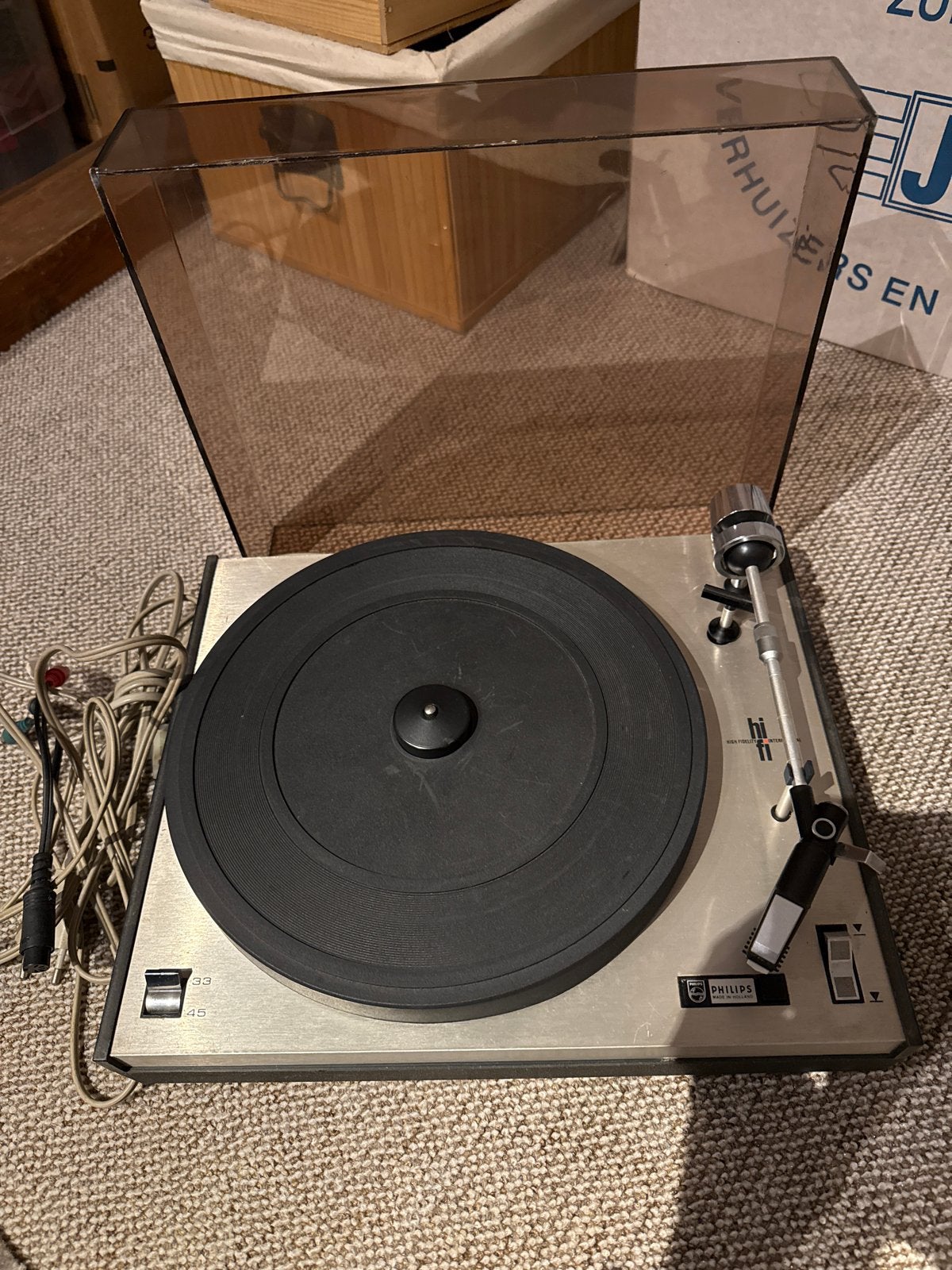T.E.A.B Philips Platenspeler - Vintage Geluidservaring, Ophalen, Gebruikt, Platenspeler, Philips
