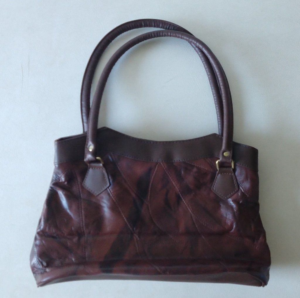 tas lamsleer Nathalie andersen, volgnr 9, Sieraden, Tassen en Uiterlijk, Ophalen of Verzenden, Gebruikt, Bruin, Handtas