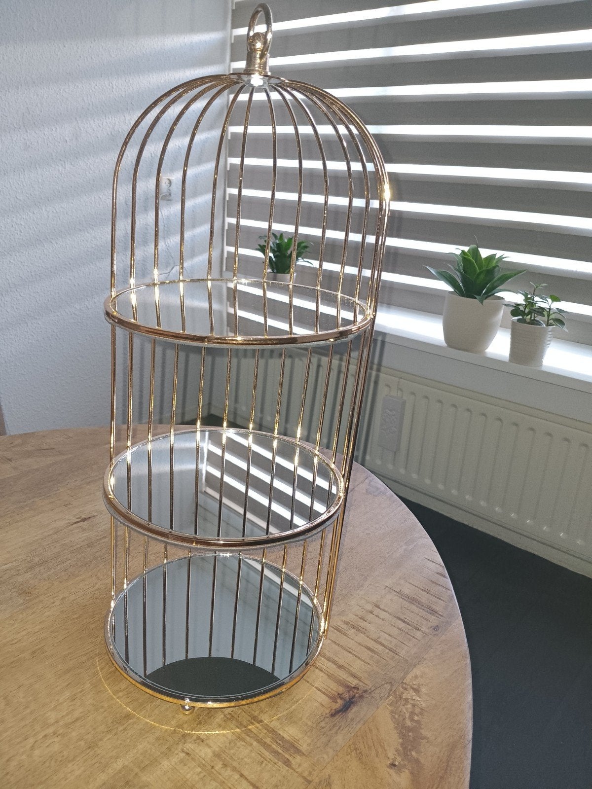 Kooi etagere goudkleurige, Huis en Inrichting, Woonaccessoires | Etagères, Ophalen of Verzenden, Zo goed als nieuw
