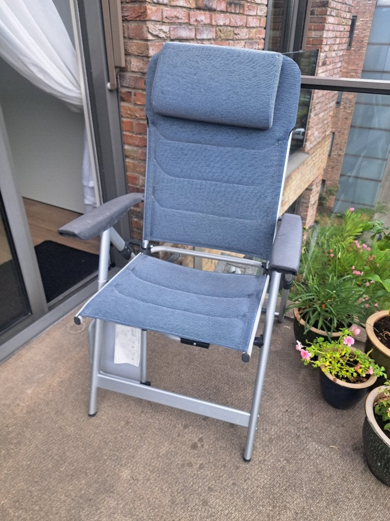 2 verstelbare campingstoelen, Caravans en Kamperen, Ophalen, Gebruikt, Campingstoel
