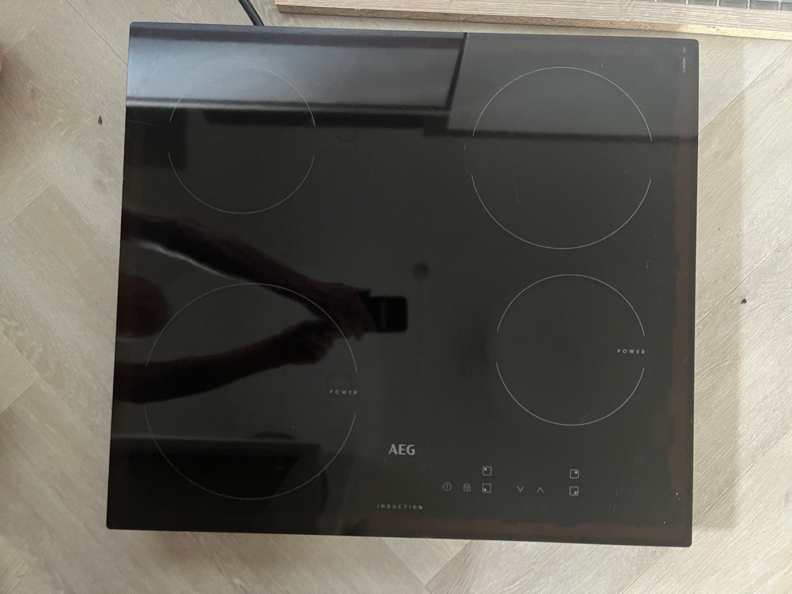 AEG HK604200IB Inductiekookplaat - 4 zones, Inbouw, Ophalen, Gebruikt, 4 kookzones, Inbouw
